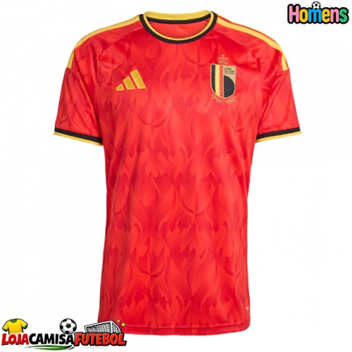 Camisa de Futebol Bélgica Equipamento Principal Mundo 2026 Manga Curta
